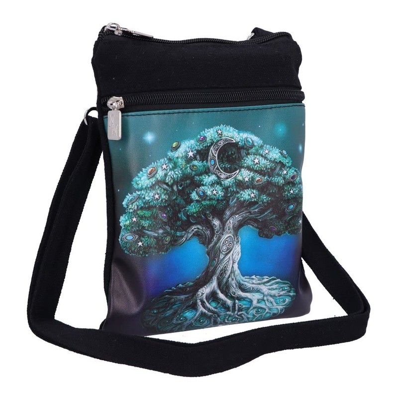 Nemesis Now Tree of Life Shoulder Bag, Black, 23 cm,