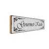 vianmo Holzschild 10x27 cm Gourmet - Küche Feinschmecker Deko Geschenk