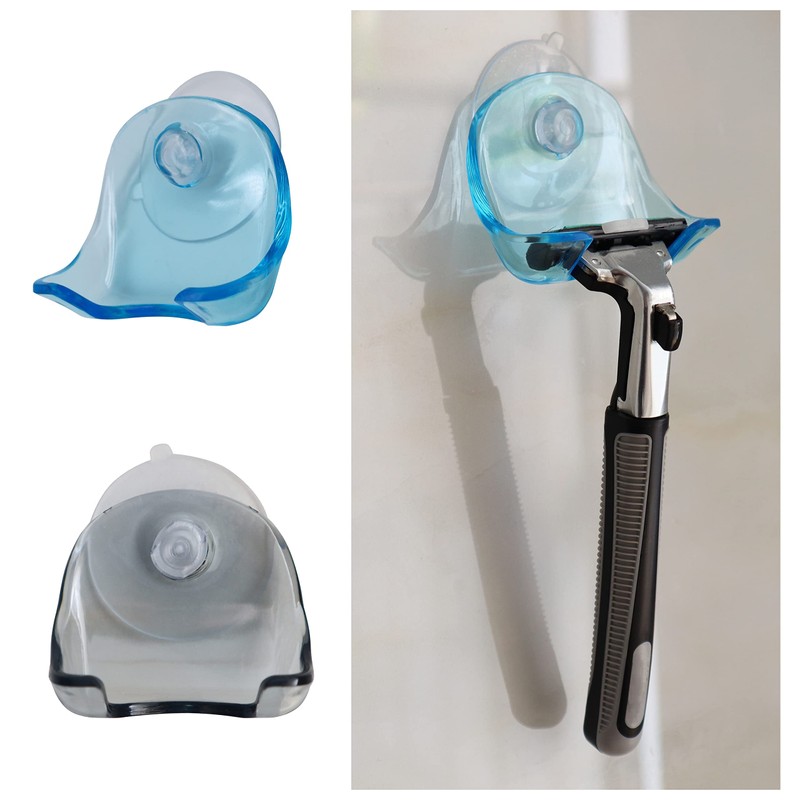 EIKS 2 Pack Portable Razor Holder Rack Shelves with Suction