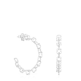 TOUS Carrusel hoop earring in sterling silver with rings with bear motif