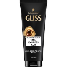 Gliss Ultimate Repair 1-Minute Intensive Treatment (200 ml), Hair Treatment with Keratin for Extremely Damaged Hair, Effective After 1 Minute