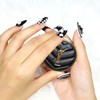 Black character handmade nail tips - Stiletto M / 블랙