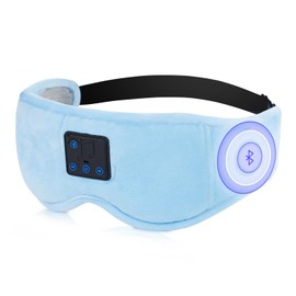 Sleep Mask with Bluetooth Headphones 3D Contour Sleeping Headphones 5.4 Wireless Bluetooth, Ultra-Thin Stereo Speakers Blackout Eye Masks for Men Women Travel Sleep