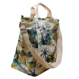Elevanty Waterproof Beach Bag with Zipper, Adjustable Shoulder Bag for Beach, multi-coloured