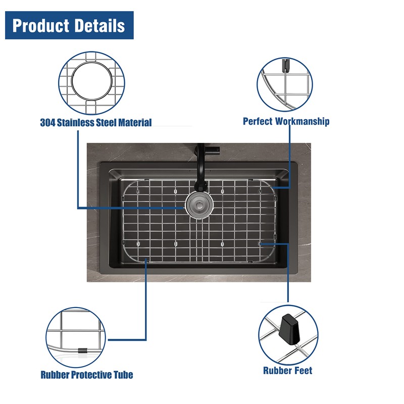 Kitchen Sink Grid 26" x 14", LOCVCDA Sink Protectors for