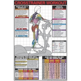Crosstrainer Workout 24" X 36" Laminated Chart