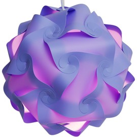 Lightingsky IQ Lamp Shade Toy Self DIY Assembled Puzzle Lights for Room Decoration (Purple, Large-40cm)