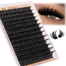 Focipeysa Eyelash Extensions 200D Lash Clusters 14-20MM Lashes Extensions Thick Lash Clusters D-Curly Individual Lashes Extensions Soft Reusable Cluster Lash Extension DIY Lash Cluster Extensions