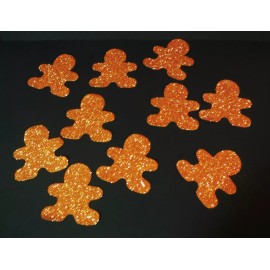 CRAFTER'S SQUARE GINGERBREAD COASTERS GLITTERED GENERAL DECOR FOAM GINGERBREAD MAN SHAPES