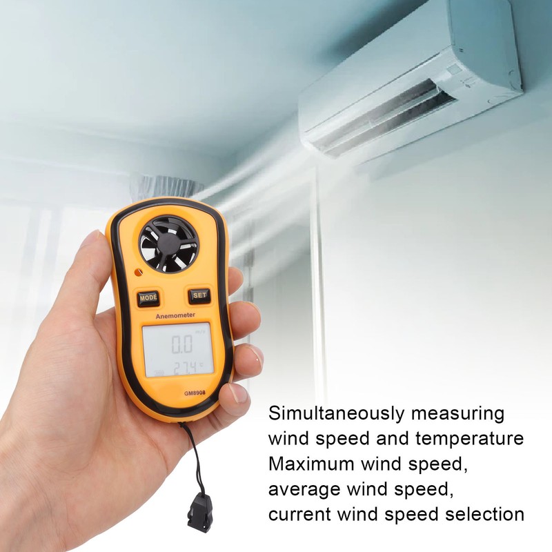 Handheld Digital Anemometer Pocket Wind Meter Handheld Mini Wind Speed