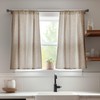 TOPICK Kitchen Curtains Linen Cafe Curtains 36 Inch Drop Half