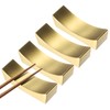uxcell 4pcs 304 Stainless Steel Chopstick Rest, Curved Shape Chopstick