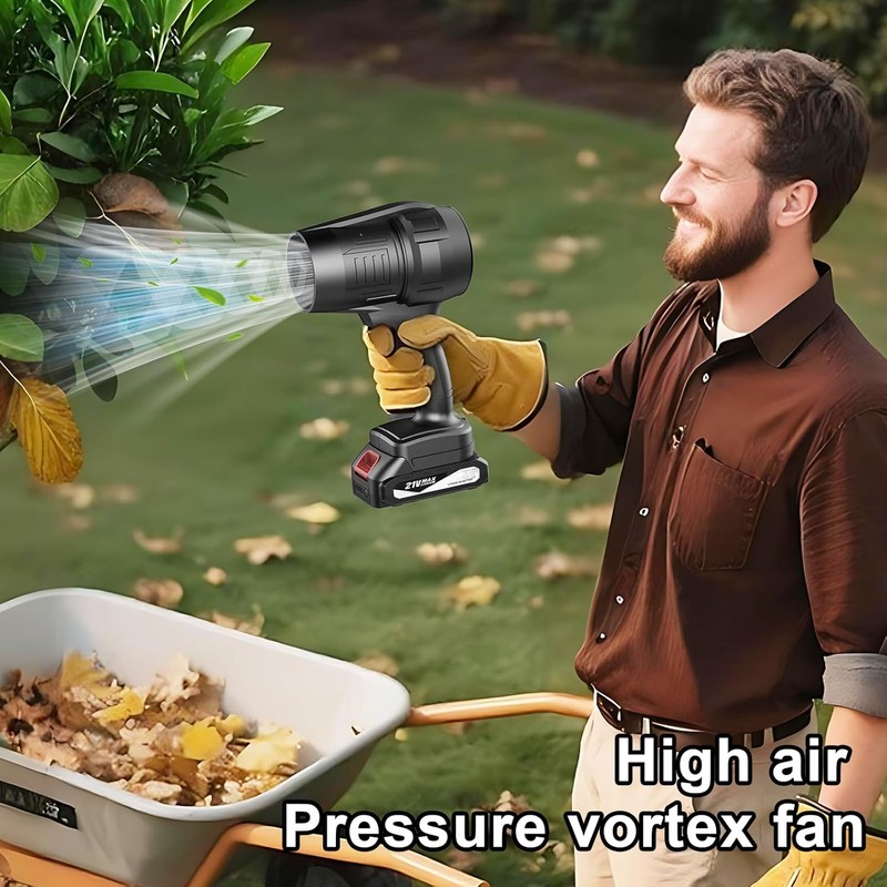 Fostex Cordless Leaf Blower, Handheld Turbo Air Blower with 2