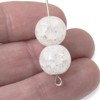Hackberry Creek 20 White 12mm Crackle Beads - Winter and