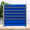 P.I.T. Portable Five-Drawer Steel Tool Box, Blue Hand Carry Tool