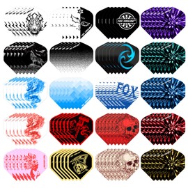 FOX SMILING Dart Flight Set 120 Pieces Professional Dart Flights Classic PET Dart Flyer Accessories 20 Different Types Darts Flights Dart Flights Dart Flights