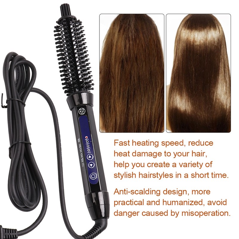 22mm Dual use Electric Hair Curler Straightener LCD Display Hair
