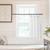 Short Curtains for Bathroom Window,White Sheer Privacy Linen Pinch Pleat