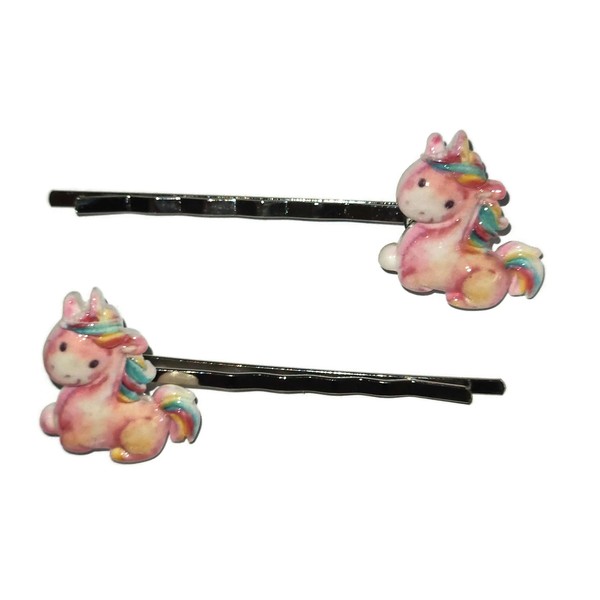 UNICORN Fantasy Animal - Handmade Bobby PIn Hair clips -