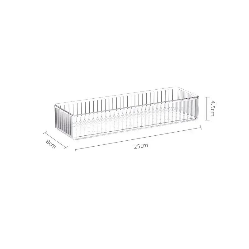 Desk Drawer Organizers Set – Clear Plastic Storage Bins for