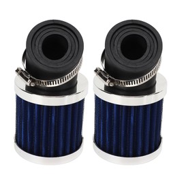 2PCS Motorcycle Air Filters Strong Power Powerful Filtration Universal Fit for 22 to 48mm 50cc 70cc 90cc 125cc Motorbike Silver Blue
