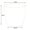 Tymar Pack of 2 Round Shape Planter (Orange, Diameter 18