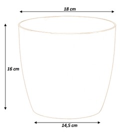 Tymar Pack of 2 Round Shape Planter (Orange, Diameter 18 cm)