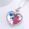 Feilok Classic Heart-Shaped Blue and Red Dried Flowers Transparent Crystal