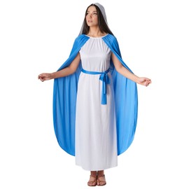 Morph Disfraz Virgen María Mujer, Traje de Navidad María y José, Vestido Santa María para Celebraciones Navideñas, XXL