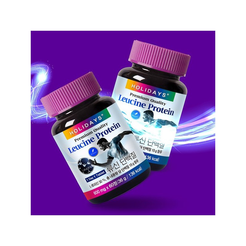 Holidaze 홀리데이즈 류신 단백질 타블렛 60정 1병 (2개월분) Holidays Leucine