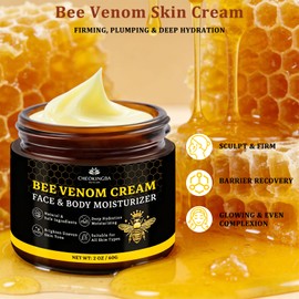 CHEOKINGBA 2PCS Bee Venom Skin Cream for Face & Body, Advanced Age-Defying Bee Venom Cream for Firming & Lifting, Intensive Hydrating Moisturizer for Women Men, 2 * 60g