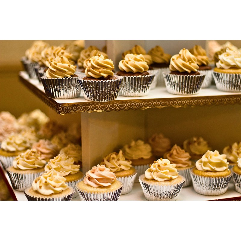 Green Direct Cupcake Liners - Standard Size Silver Cupcake Wrappers