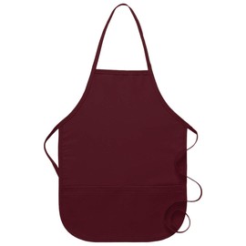 DayStar Apparel 250 Two Pocket Child Bib Apron, Maroon