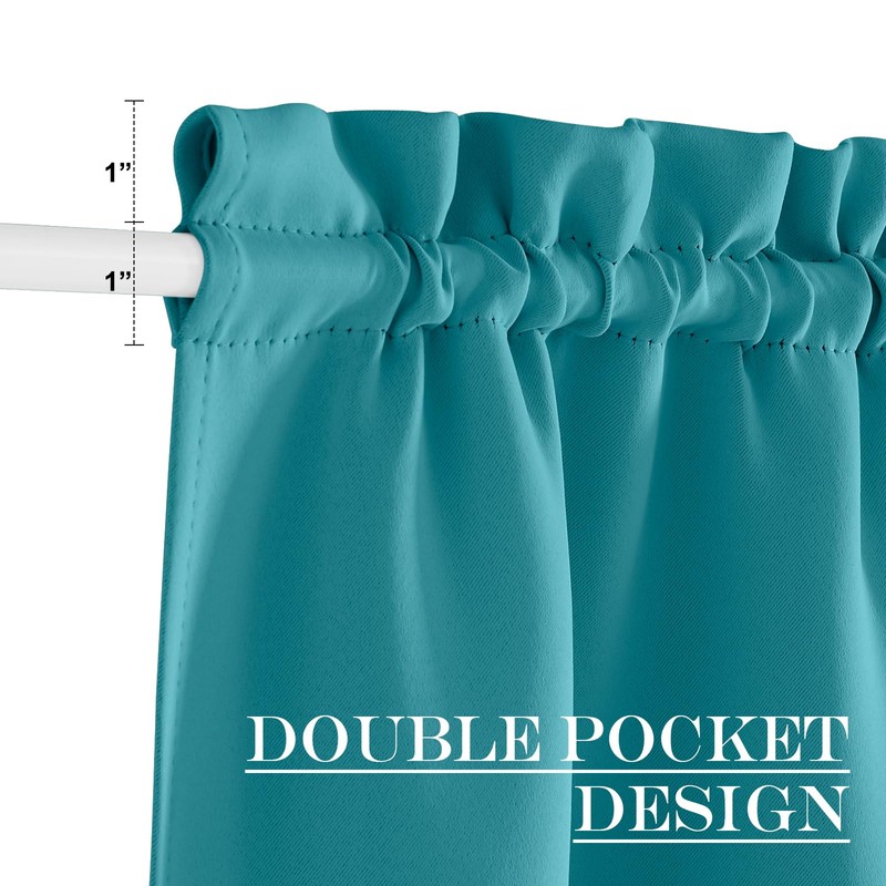 NICETOWN Classroom Door Window Covers - Thermal Insulated Rod Pocket