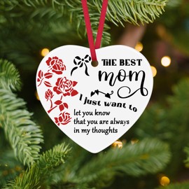 Christmas Ornament Gifts for Mom from Daughter Son Best Mom Gifts from Daughter Son Ceramic Ornament Mom Gifts for Christmas Mom Birthday Gifts to My Mom Christmas Tree Ornaments