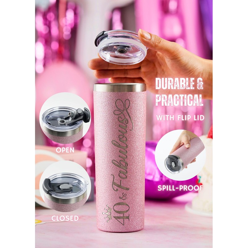 Onebttl 40th Birthday Gifts for Women, Female, Her, 40 and