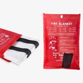 4PCS 100% Fiberglass Fire Suppression Blanket Emergency Fire Blanket for Kitchen, Campingcolor: Light Grey, size: M, accessory type: stove burner mat