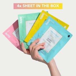 RARE Paris RARE Paris C Discovery Face Mask Set C 4 Sheet Masks for Hydration, Glow & Skin Balance C Regenerates, Soothes, Nourishes & Purifies C All Skin Types