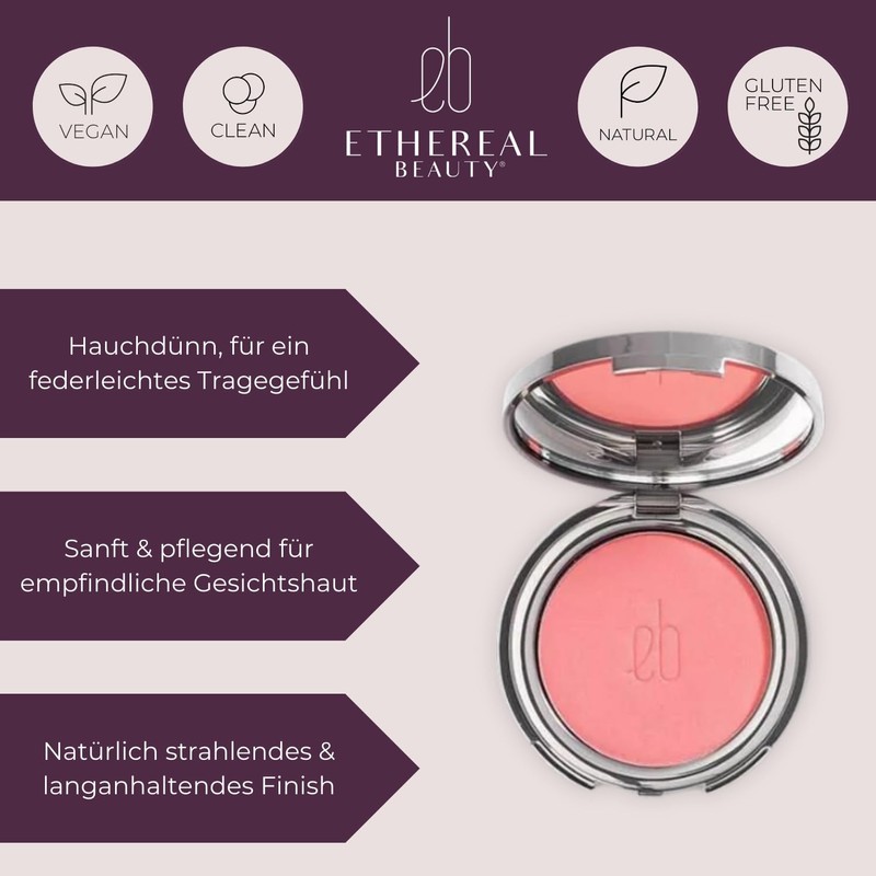 Ethereal Beauty, Mineral Veil Blush, Minerale Blush Powder, Vegan, Natural,