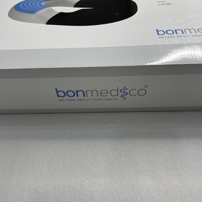 Bonmedico Black Mesh Exposure Seat Cushion Orthopedic Memory Foam Gel