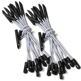 20 Elastic Shock Cord Bungee Toggle Tie Down Fixings - Netting Tarpaulin Tent Scaffold Sheeting