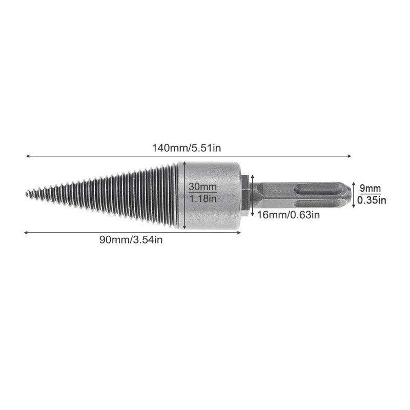 ChgImposs 30MM/1.18Inch Steel Speedy Firewood Drill Bit, Wood Splitter Screw