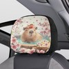 Finagallathe Cute Capybara Print Car Head Rest Covers Cherry Blossom