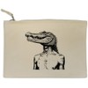 'Crocodile Headed Man ' Canvas Clutch Bag/Accessory Case (CL00038185)