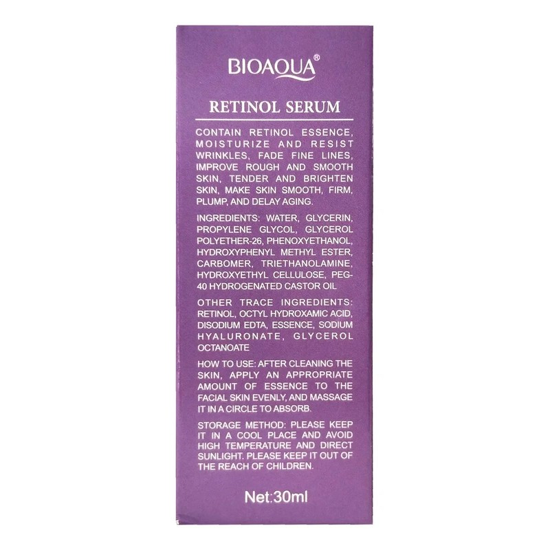 Bioaqua Serum Retinol Acido Hialuronico Antiarrugas 2pz 30ml
