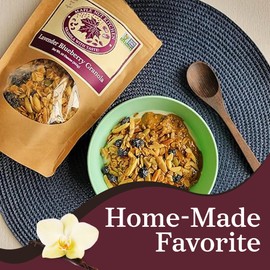 Maple Nut Kitchen Lavender Blueberry Granola – 10 oz | Low Sugar, Gluten-Free Granola with Oats, Almonds & Real Blueberries | Crunchy Clusters for Healthy Breakfast or Snacking