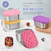 Tanjiae 4Pack Small (1 CUP) 8oz Stainless Steel Snack Containers