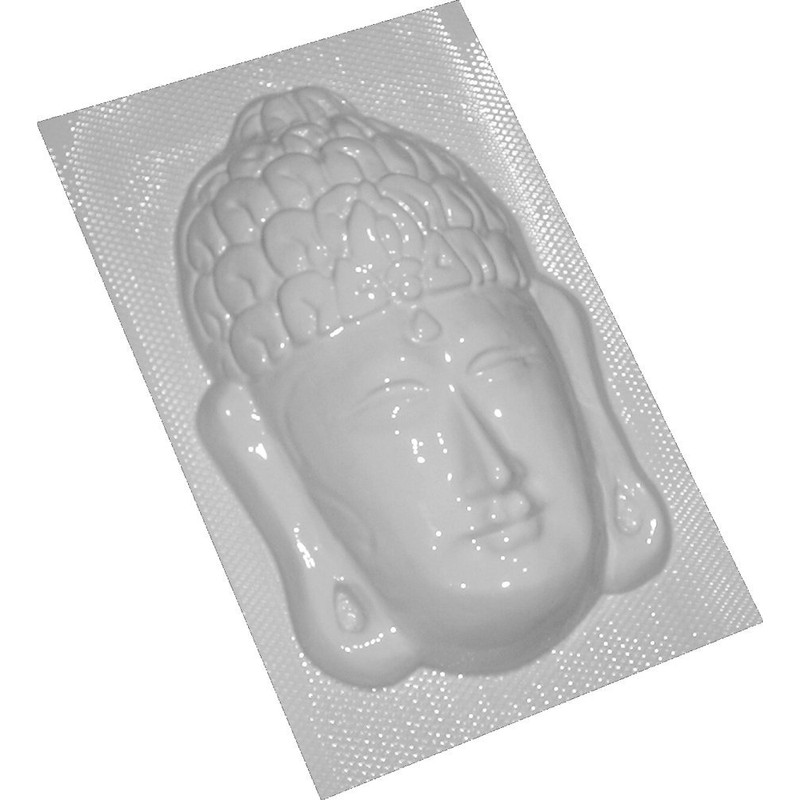dennycraftmoulds BUDDHA HEAD Concrete Mold Garden Mould Plaque