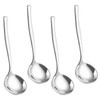 Knifefish 4 Pcs Soup Ladle Spoons, Stainless Steel Sauce Ladle,
