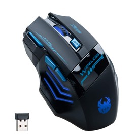 TOWEAR Wireless Gaming Mouse 2400 DPI/9 Buttons/LED Light/2.4GHz USB Mice Optical Wireless Mouse use for Laptop/Desktop/PC/Tablets